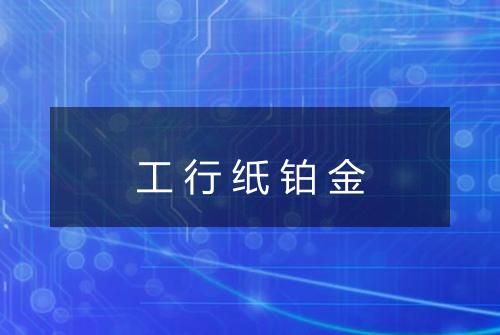 工行纸铂金