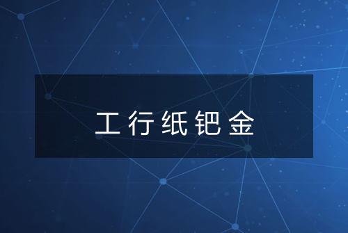 工行纸钯金